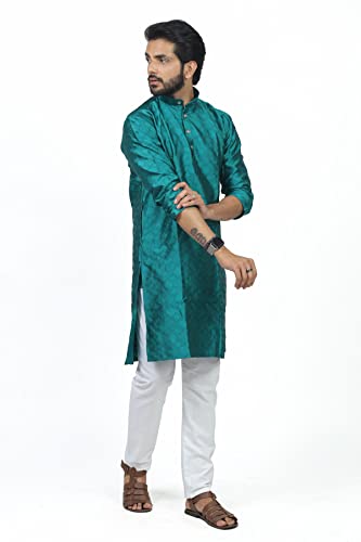 Image of HARPITA Men's Silk Blend Kurta Pyjama Set