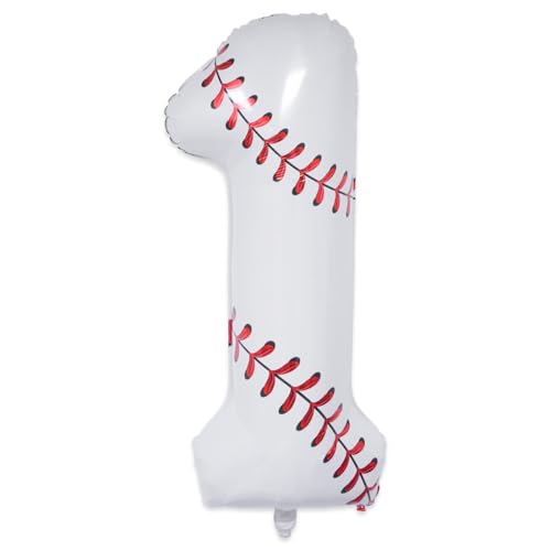 Baseball Birthday Decorations 40 Baseball Number 1 Balloon Sport Themed Balloons for 1st Birthday Party Decor
