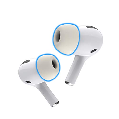 Image of Foam Masters Memory Foam Ear Tips for AirPods Pro 1st & 2nd Gen | Comfortable | Secure | Better Noise Cancellation | Version 3.0 Replacement Buds (Medium - 3 Pairs, White)