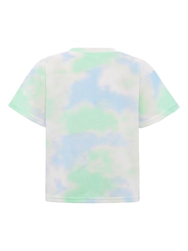 easyforever Kids Girls Short Sleeve Crew Neck Tie Dye Tops T-Shirt Shirts Casual Summer Loose Tee Blouse4
