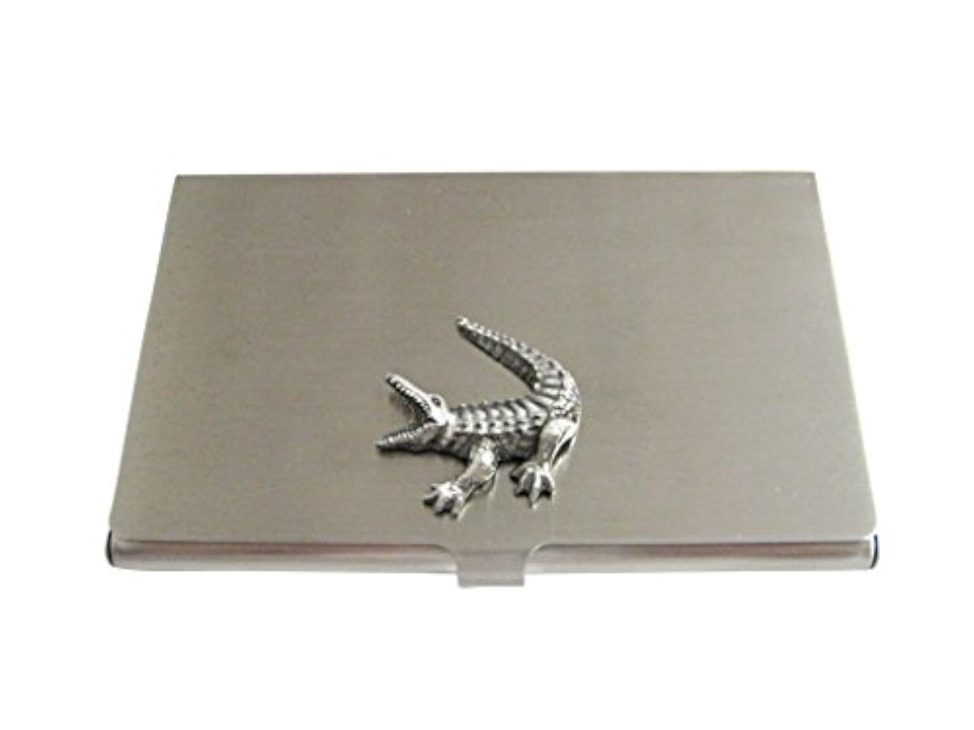 Alligator Business Card Holder, Aluminum