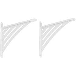 Angulo Metalico Para Estanteria Gedotec Consola de diseño de metal | 2 unidades de ángulo de carga pesada para tablones | Triangle | Profundidad: 200 mm | Ángulo de sujeción para estanterías negro