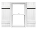 Mid America Board and Batten 14" 4 Board Joined Vinyl Standard Shutter (1 Pair) - 14 x 31 001 White