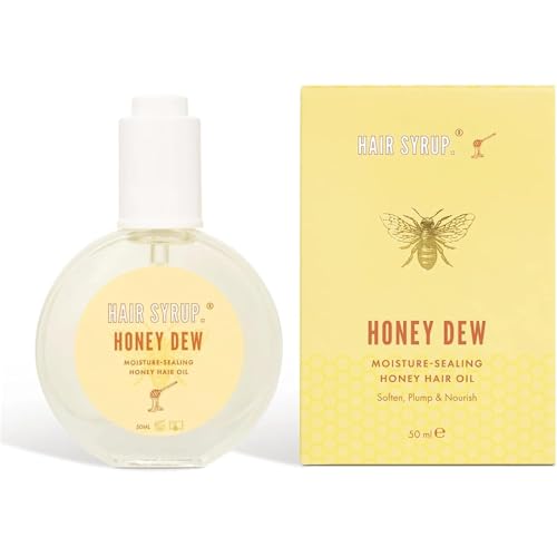Hair Syrup | Honey Dew Leave-In Haaröl | Spendet intensive Feuchtigkeit & macht das Haar weich | Für trockenes, glanzloses Haar | Vegan & 100% natürlich | 50 ml (Honig)