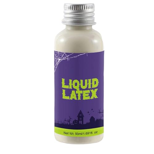 Látex líquido cosmético suave de 50 ml, maquillaje de látex líquido, suministros para hacer heridas falsas para Halloween, personas creativas, entusiastas del cosplay, obras escolares y estudiantes de
