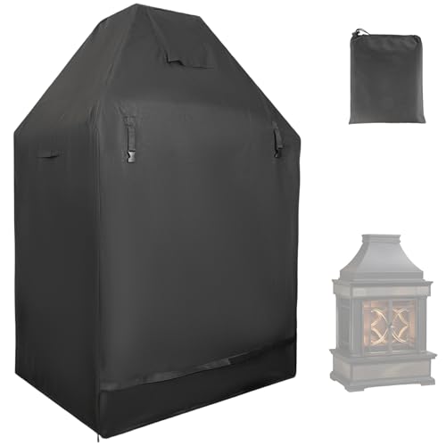 Outdoor Fireplace Cover, Waterproof Heavy Duty Fireplace Cover for Outdoor