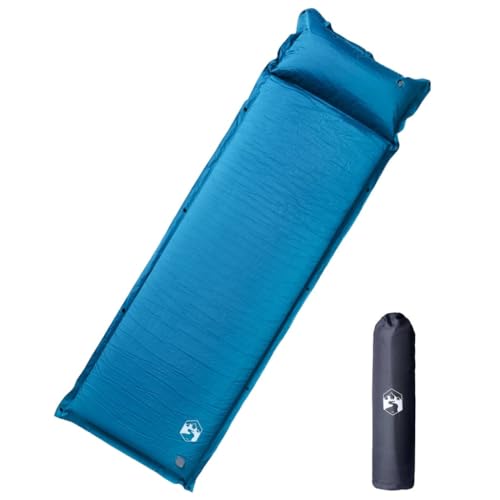 Vetnasa Colchón de Camping autoinflable con Almohada 1 Persona Turquesa Deportes, Actividades al Aire Libre, Camping y Senderismo, Colchonetas para Dormir Turquesa 2,52 KG