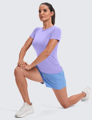 Image of MathCat Seamless Short Sleeve Workout Tops for Women