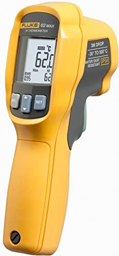 Fluke - FLUKE-62-MAX FLUKE-62 MAX Infrared Thermometer; +/- 1.5 deg C Or +/- 1.5% of Reading, -30 to 500 deg C, 0.8% of Reading
