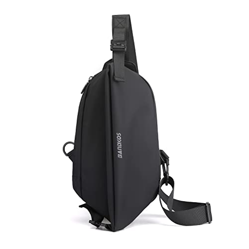 Bandkos Sling Bag für Herren Wasserdicht Crossbody Bag Leichtgewichtige Schulter Rucksack Casual EDC Tagesrucksack für Reisen Fitnessstudio Radfahren Daypack Cover