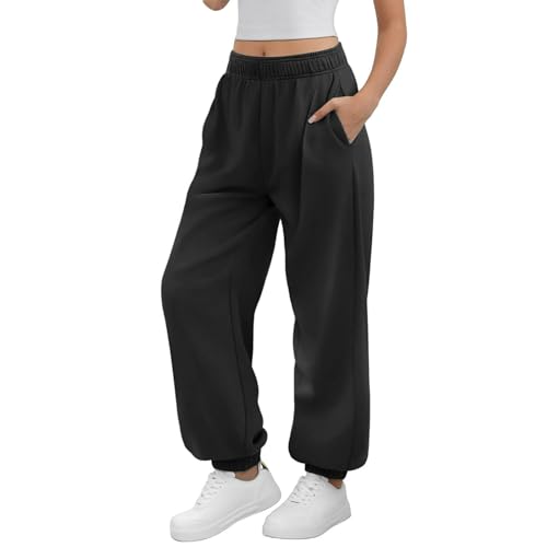 Sweatpants for Women - High Waisted Comfy Lounge Sweat Pants with Pockets Warm Fall Winter Fleece Joggers2