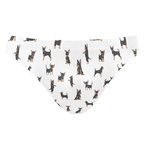 JHKKU Mens Chihuahua Swim Briefs Fashion Low Rise Bikini Swimwear Beach Swimsuits with Drawstring XL