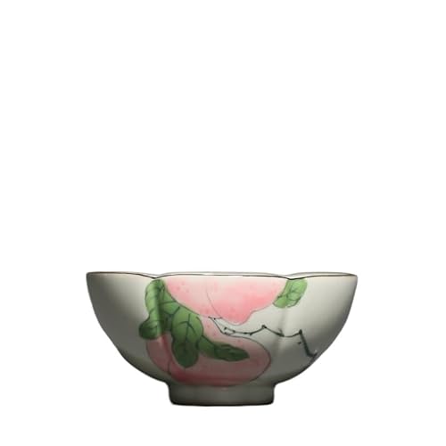 陶器ティーカップ 中国製、手描きカップ、陶器釉下彩、カンフーマスター、レディース、ヴィンテージ