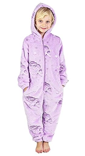 CityComfort - Pijama de Unicornios y arcoíris para niñas de 3 a 14 años de Edad, Brilla en la Oscuridad (Lila, 5-6 años) | Ya disponible en tu tienda friki favorita! En mundofriki.es!