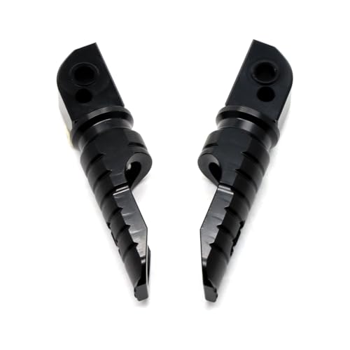 Image of MZS Motorcycle Rear Foot Pegs, Adjustable Passenger Footpegs Black Compatible with Trident 660 / Bonnevill /Daytona 675 R /Street Triple R RS S /Speed Triple RR RS /Speed Twin /Street Scramble
