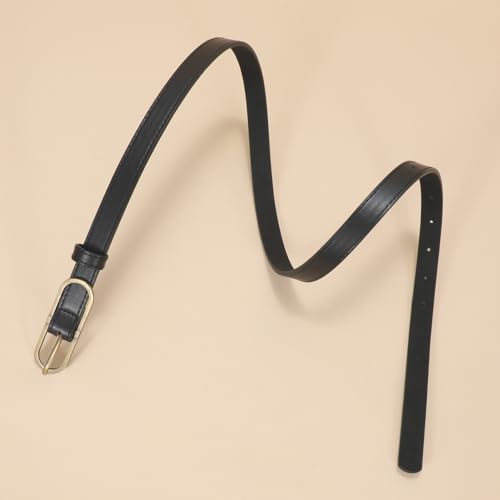 VONMELLI Women Skinny Belt Thin Leather Belt with Metal Buckle for Pants Jeans Casual Wear4