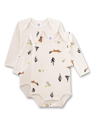 Sanetta Baby-Body langarm (Doppelpack) beige Fuchs | Hochwertiger...
