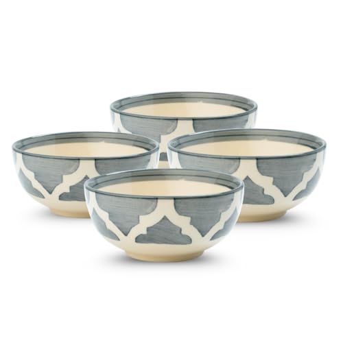 Image of Ceramic Bowl Set | 4-Piece Lightweight Crockery for Daily Use | Ash Grey Ramen & Snack Bowls (200ml Each) | Elegant Microwave & Dishwasher Safe | Perfect Christmas & New Year Gift