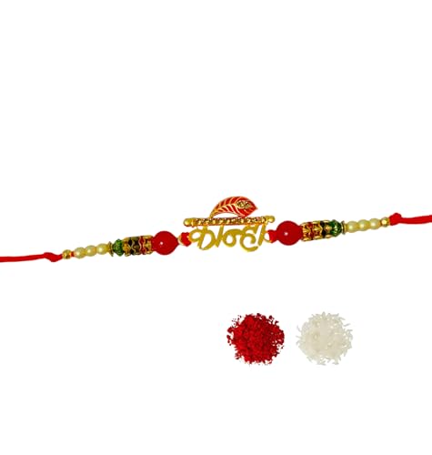 Sesonby Bhai Bhabhi Rakhi With Roli Chawal Kanha Krishna Moli Thread Rakhi uU[LbYj̎qƏ̎q