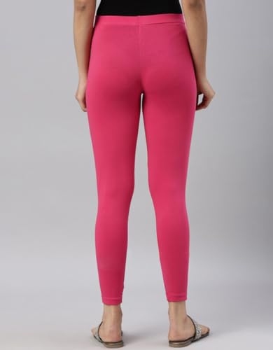 Image of JUNEBERRY Pure Cotton Skinny Fit Ankle Length Leggings Combo (Pack of 2)