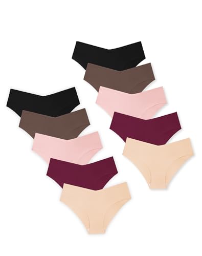 Elaskini Seamless Underwear for Women No Show Stretch Bikini Panties for Women black 5pack 10pack S-XL