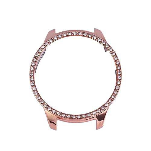Veemoon Rhinestone Hollow out Watch Case Drop Resistance Cover for Watch Active Chic Rose Gold Design Easy Installation Precise Cutouts for Buttons Knob