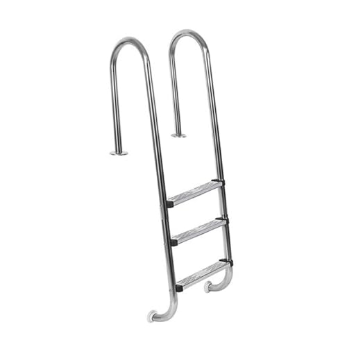 Escalera para piscina de acero inoxidable 3 peldaños miniatura 1