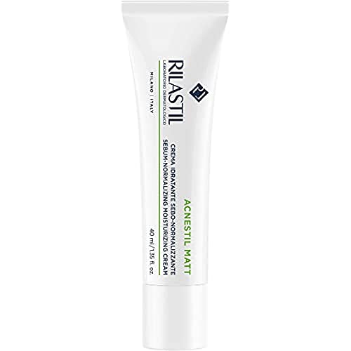 Rilastil Acnestil Matt - Crema Hidratante Seborreguladora y Matificante para Pieles Grasas y con Tendencia Acneica, 40 Mililitros
