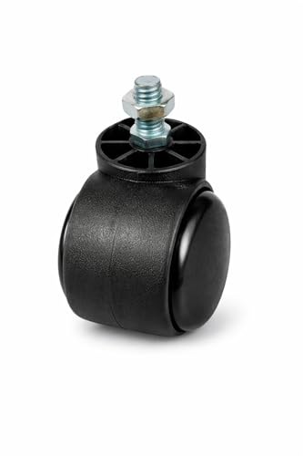 Image of Castersman .Office Chair TP Nylon Twin Wheel Castor Load capacity-150 kg Pack of 5 Piece (Screw Type)