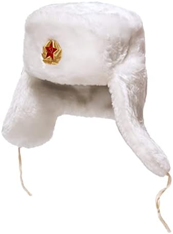 BELEON Ushanka Russian Fur Hat - Soviet Army Trapper Hat - Winter Hat