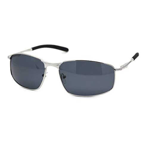 Mens Polarized Metal Rim Warp Sport Agent Sunglasses