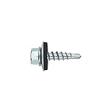 Muy conveniente Index AFZN144819 - 250 x Tornillos punta broca reducida cubierta metal-madera + EPDM P-14 4,8x19