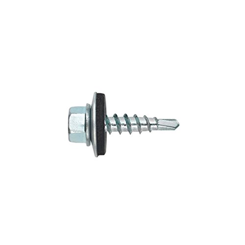 Index AFZN144835 - Screw Tip Reduced Drill Bit Metal-Wood Cover + EPDM P-14 4.8 x 35, Grey and Silver, 4,8 x 35
