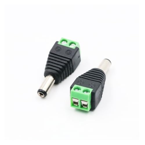 Adaptador de corriente de 2 pines macho para alimentación estable en sistemas CCTV 2