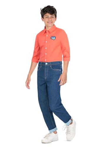 Image of Allen Solly Boys' Skinny Fit Jeans | Slim Denim Pants | Comfortable All-Day Feel | School & Casual Wear