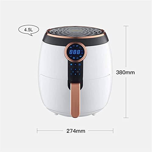 JIEZ Heißluftfritteuse für den Heimgebrauch 4,5-Liter-Haushaltsautomatische Heißluftfritteuse mit 8 Menüs Rauchfreie… – Bild 3