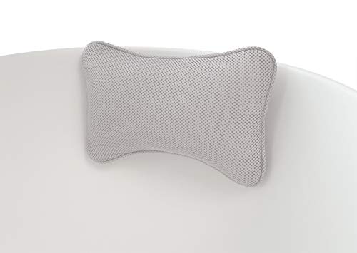 Bath Pillows for Tub—Head Neck Support Rest—2 Non-slip Suction Cups, Waterproof Washable 3D Mesh Fabric, Easy Clean Quick Dry—Bath Accessories for Women, Bathtub Cushion, Bath Gift for Home spa