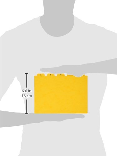 Rubrica In Presspan A5 Pagna 25251-05 – Divisori A-Z Alfabeto Tedesco, 5x5 Sezioni, Colore Giallo, Per Biglietti Da Visita