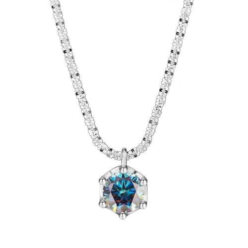Collier moissanite pour fêtes de mariage, cadeau idéal en diamant créé en laboratoire