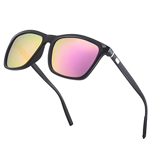 Image of Square Aluminum Magnesium Frame Polarized Sunglasses Spring Temple Sun Glasses