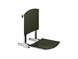 Keuco 34981010037 Plan Care Klappsitz zum Einhängen verchromt/schwarzgrau