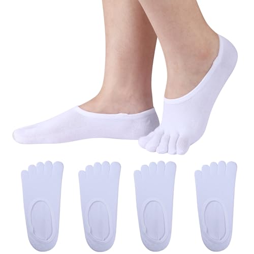 Meaiguo Toe Socks No Show Cotton Low Cut Five Finger Socks Athletic for Women