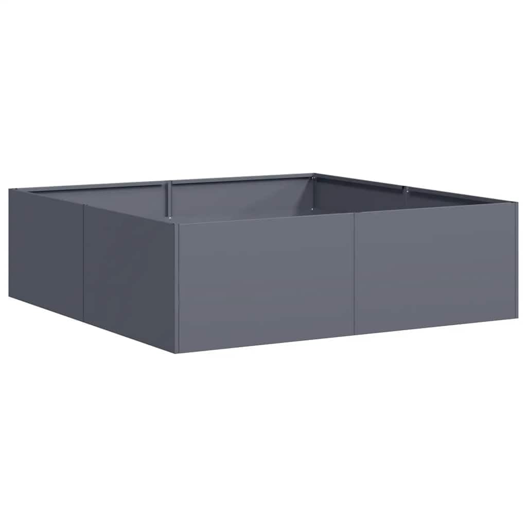 vidaXL Planter Anthracite 100x100x30 cm Steel, plant pot, plant stand, raise bed, planter stand, plant tray, garden planter, outdoor planter