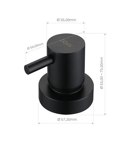 Acabamento de Registro Inox Link Preta Doan NOXAC01B Padrão DECA