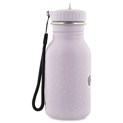 Trixie Baby Trinkflasche aus Edelstahl, 350ml/500ml, Auslaufsicher, mit Tragekordel, Schlanke Form für Kleine Hände, Bruchsicher, ab 3 Jahren (Mrs. Mouse, 350ml)