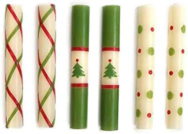 MacKenzie-Childs Mini Dinner Candles - Noel - Set of 6