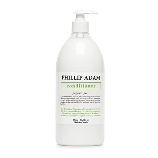 Phillip Adam Fragrance Free Conditioner for Hydration & Enhanced Shine - No Parabens - For All Hair Types - Enriched with Apple Cider Vinegar - 33.8 Ounce