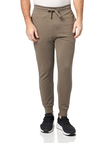 Hugo Men's Hit Logo French Terry Cuffed Joggers Sweatpants, Bungee Cord, Large