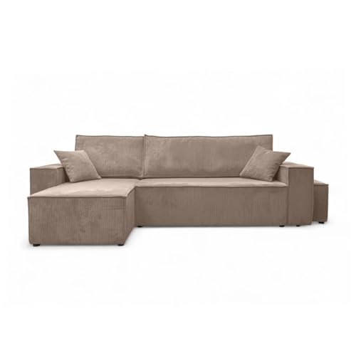 Canapé d'angle Farah FARAHAPVCOTTAUD convertible velours