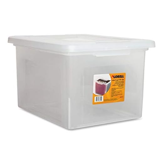 Lorell LLR68925 Letter/Legal Plastic File Box, 1 EA